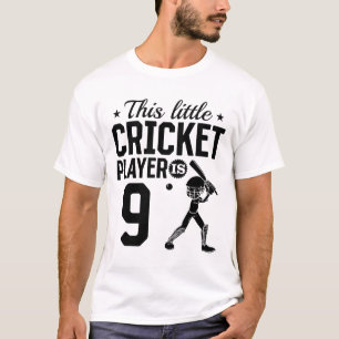 Camiseta Este pequeno jogador de críquete tem 9 anos - 9º B