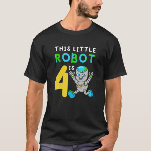 Camiseta Este Pequeno Robô É Robôs Jovens De Aniversário De