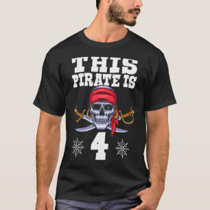 Camiseta Este pirata é 4 presas do 4º aniversário do Partid
