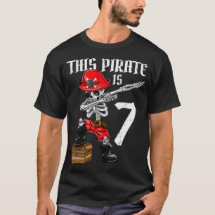 Camiseta Este pirata é o dia de aniversário do 7 de pirat
