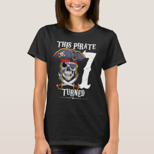 Camiseta Este Pirata Transformou Uma Garota 7 Aniversário D