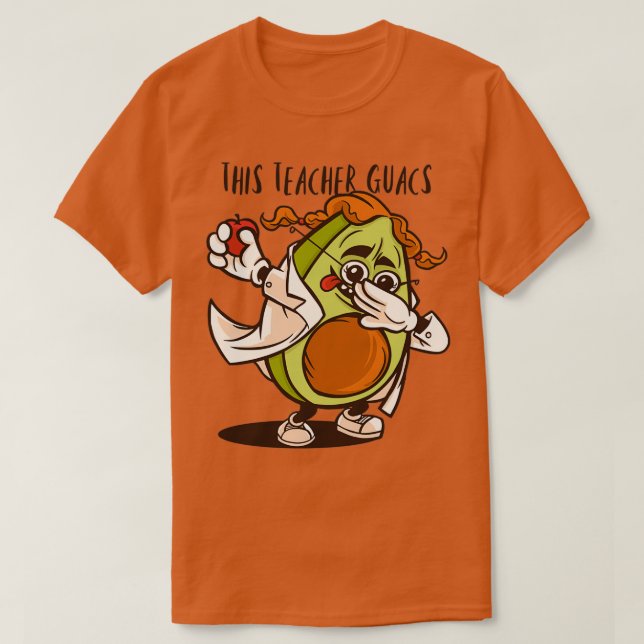 Camiseta Este Professor Guacs Engraçado Dabbing Avocado Pro (Frente do Design)