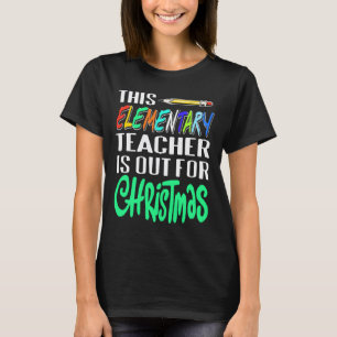 Camiseta Este professor primário está de férias de Natal