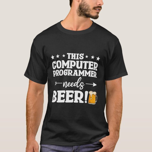 Camiseta Este Programador De Computador Precisa De Co-Progr (Frente)