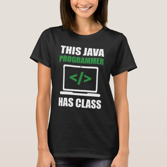 Camiseta Este programador Java tem código de programação de (Frente)