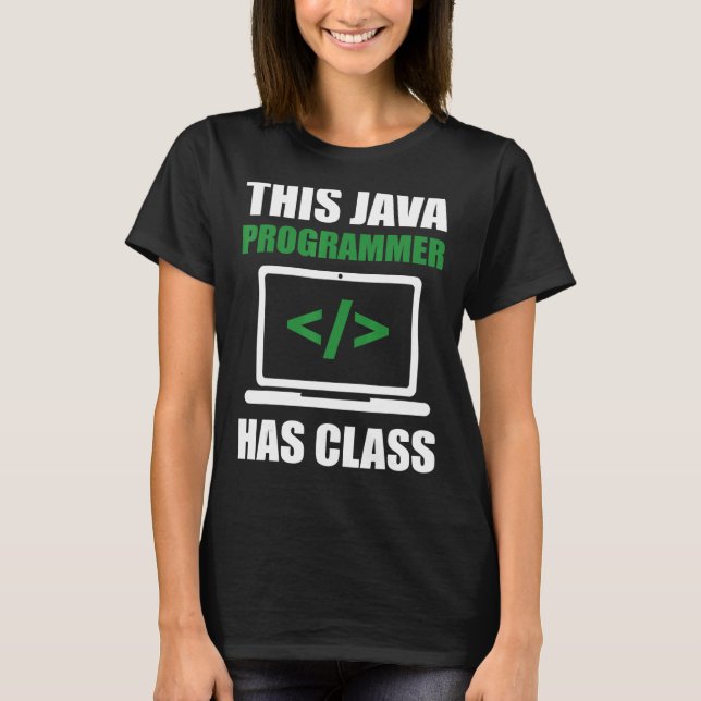 Camiseta Este programador Java tem código de programação de (Frente)