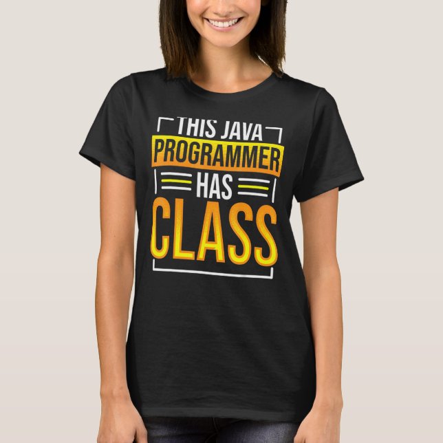 Camiseta Este programador Java tem código de programação de (Frente)
