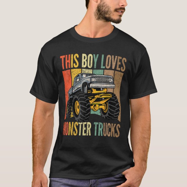Camiseta Este Rapaz Adora Monster Trucks Monster Truck L (Frente)