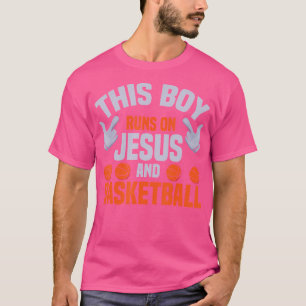 Camiseta Este Rapaz Funciona Com Jesus E O Basquete Cristão