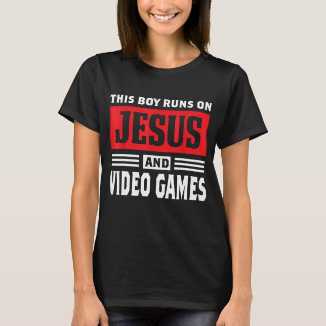 Camiseta Este Rapaz Funciona Com Jesus E Videos games Chris (Frente)