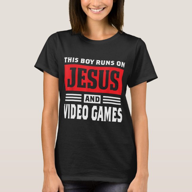 Camiseta Este Rapaz Funciona Com Jesus E Videos games Chris (Frente)