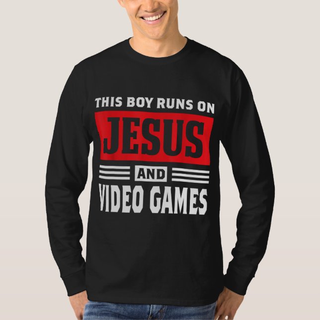 Camiseta Este Rapaz Funciona Com Jesus E Videos games Chris (Frente)