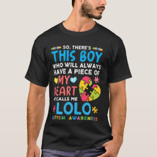 Camiseta Este Rapaz Me Chama De Consciência Do Autismo Lolo