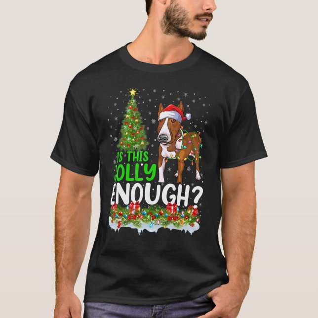 Camiseta Este Rato Suficiente Terrier Cão De Natal É Jolly? (Frente)