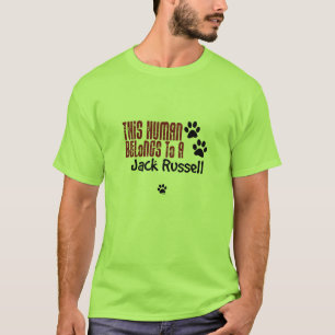 Camiseta Este ser humano pertence a um Jack Russell