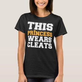 Camiseta Este t-shirt da princesa Vestir-se Futebol Grampo