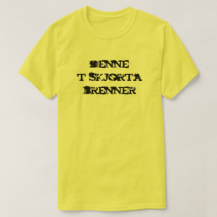 Camiseta Este t-shirt é queimadura no amarelo norueguês