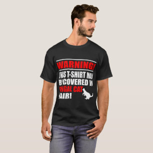 Camiseta Este t-shirt pode coberto no cabelo do gato de
