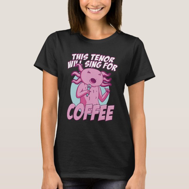 Camiseta Este Tenor Canta Para Coffee Singer Mic (Frente)