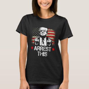 Camiseta Este Trump no meio dos dedos Pro Trump 2024 (na pa