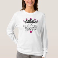 Este tshirt longo Dente-branco da luva da princesa