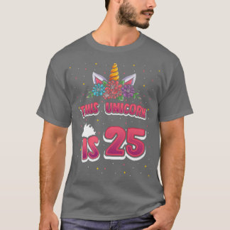 Camiseta Este Unicórnio é 25 de Rapariga de 25 Vinte e Cinc