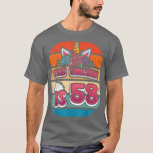 Camiseta Este Unicórnio tem 58 58 anos, garota 58