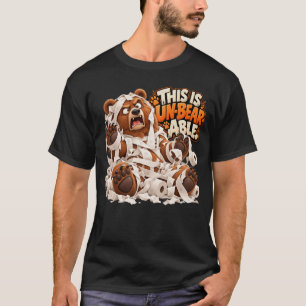 Camiseta Este Urso de Desenho Animado é In-Suport-Ável de T