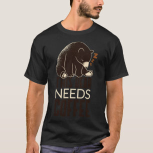 Camiseta Este Urso Precisa De Cafeeiro Cafeine Cafeine Cafe