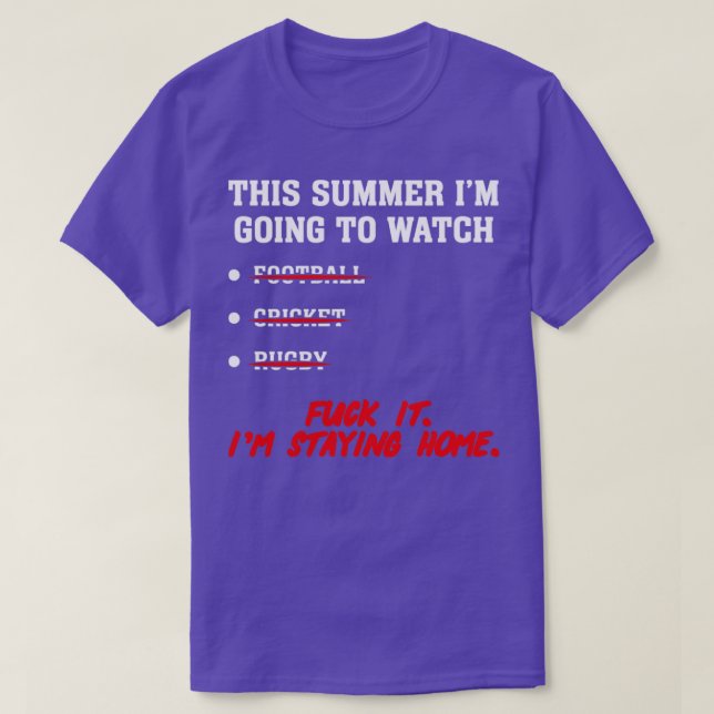 Camiseta Este Verão Vou Assistir Ao Esporte (Frente do Design)