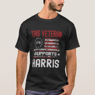 Camiseta Este Veterano Apoia Harris American Flag Kam