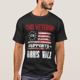 Camiseta Este Veterano Apoia Harris Wheimer 2024 Americano