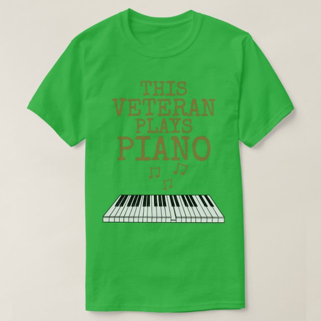 Camiseta Este Veterano Pianista Musico (Frente do Design)
