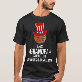 Camiseta Este vovô é aqui para fogos-de-artifício &