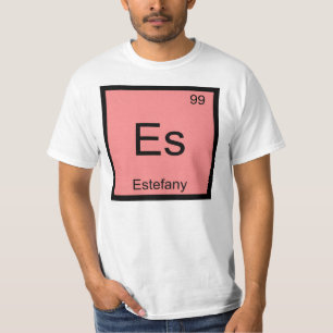 Camiseta Estefany Nome Química Elemento Tabela Periódica