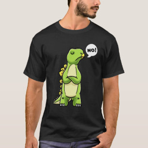 Camiseta Estegossauro Teimoso Dinossauro Dizendo Sem Menina
