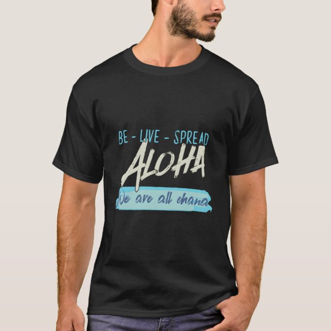 Camiseta Estejam Disparados Ao Vivo Aloha Somos Todos Ohana (Frente)