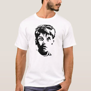 Camiseta Estêncil de Arte Gráfica de Menino Surpre