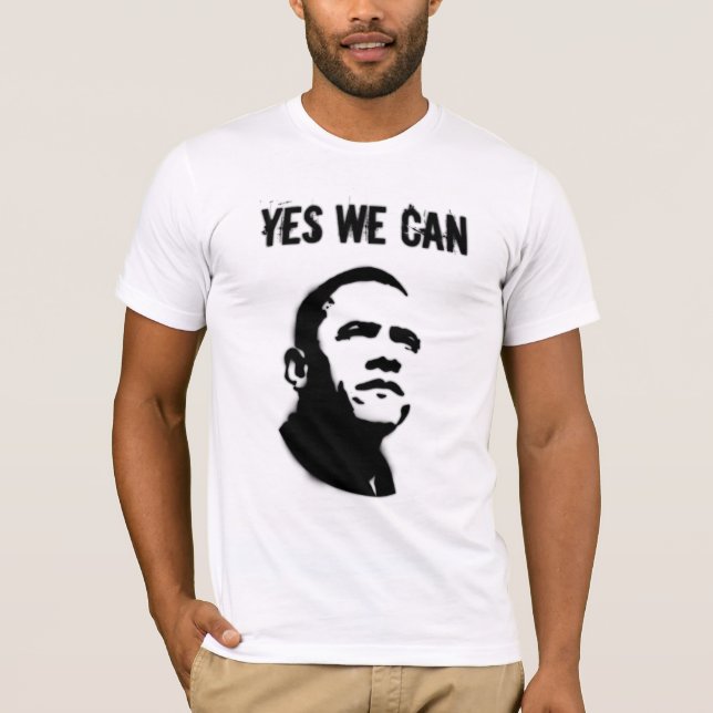 Camiseta ESTÊNCIL de Barack Obama (Frente)