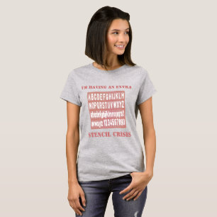 Camiseta Estêncil Extra, adicionar texto, T-Shirt