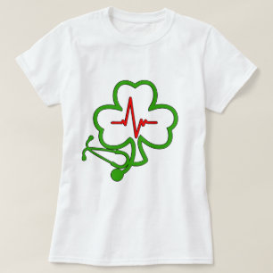 CAMISETA ESTEÓSCULO DE SHAMROCK COM FARTE