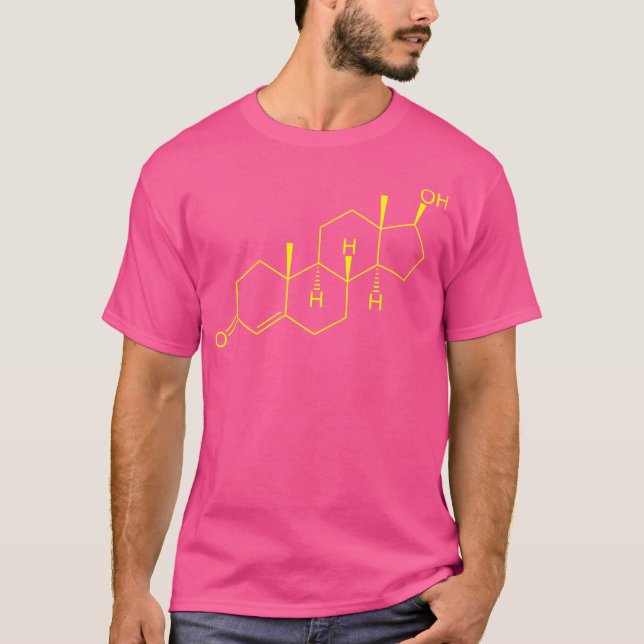 Camiseta Esteroide de construção de bases de biologia cient (Frente)