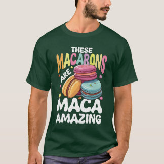 Camiseta Estes Macarons São Macaamazing para um amigo da co