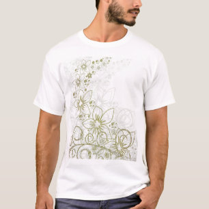 Camiseta Estética Botânica Floral Moderna