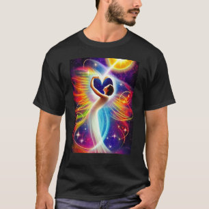 Camiseta Estética celestial do amor místico para mulheres