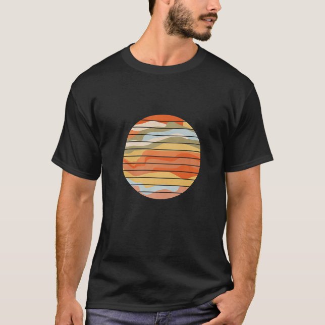 Camiseta Estética Colorida de abstrato Dunes Design (Frente)