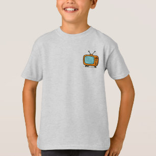 Camiseta Estética com Doodle de TV Retro Vintage