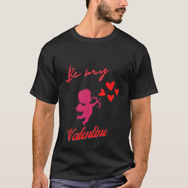 Camiseta Estética Cupida Bonita Seja Meu Coração Vermelho N (Frente)