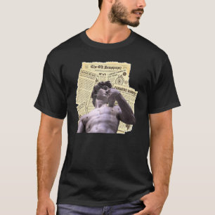 Camiseta Estética da Academia Sombria Estátua de David de M