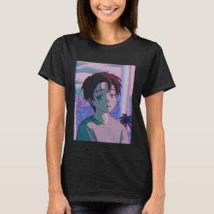 Camiseta Estética da falha japonesa da onda vaporizada